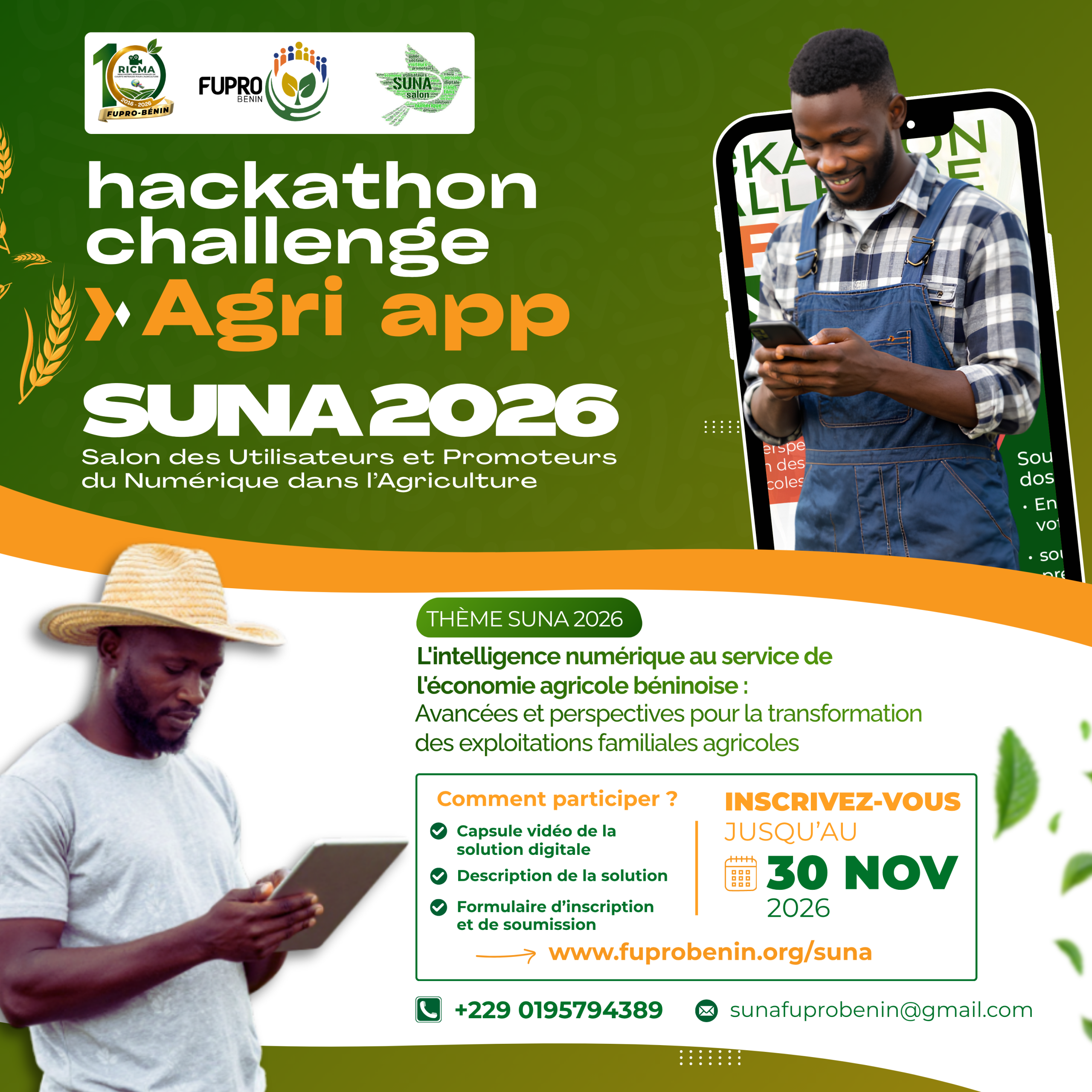 Challenge Agri App, 2026  AVIS DE PARTICIPATION
